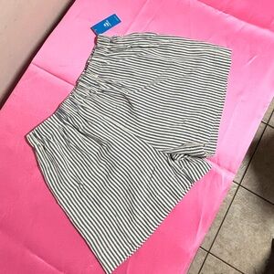 Cupshe Navy and Cream Striped Skirt